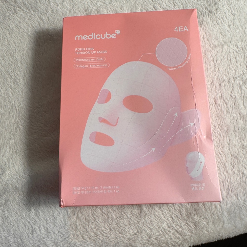 Medicube PDRN Pink Tension Up Mask 4 Pack Collagen Niacinamide Korean Skincare